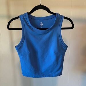 Move Theology Blue Sleeveless Athletic Tank